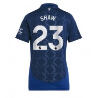 Manchester United Luke Shaw #23 Fußballbekleidung Auswärtstrikot Damen 2024-25 Kurzarm